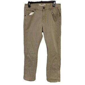 Men's Wrangler Retro Slim Straight Jeans Beige Size 31x30 (Measures 31x28)
